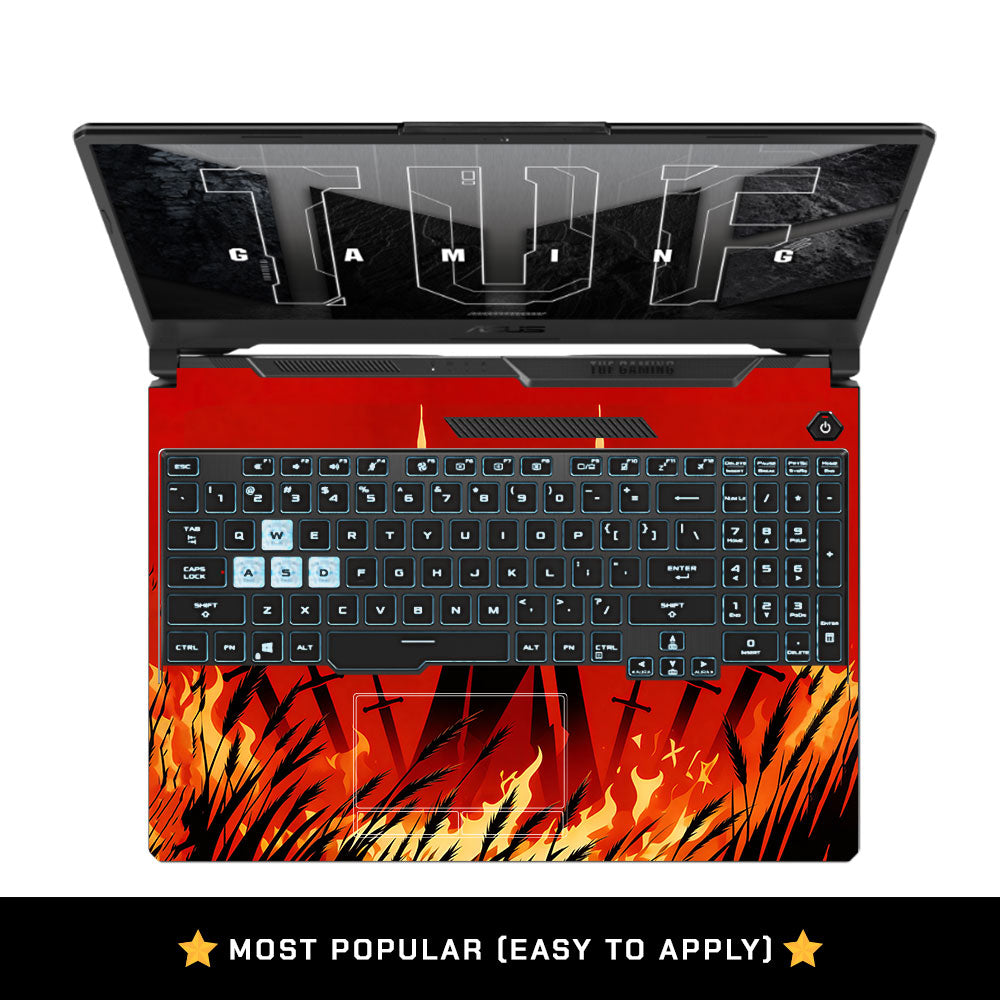 Knight of Flames Asus TUF F15 FX506 & A15 FA506 3D Laptop Skin