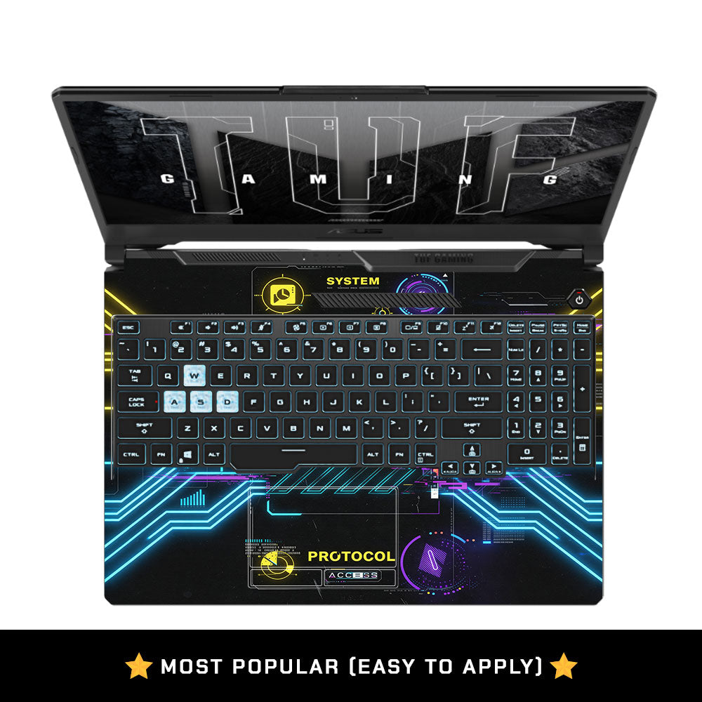 System Protocol Asus TUF F15 FX506 & A15 FA506 3D Laptop Skin