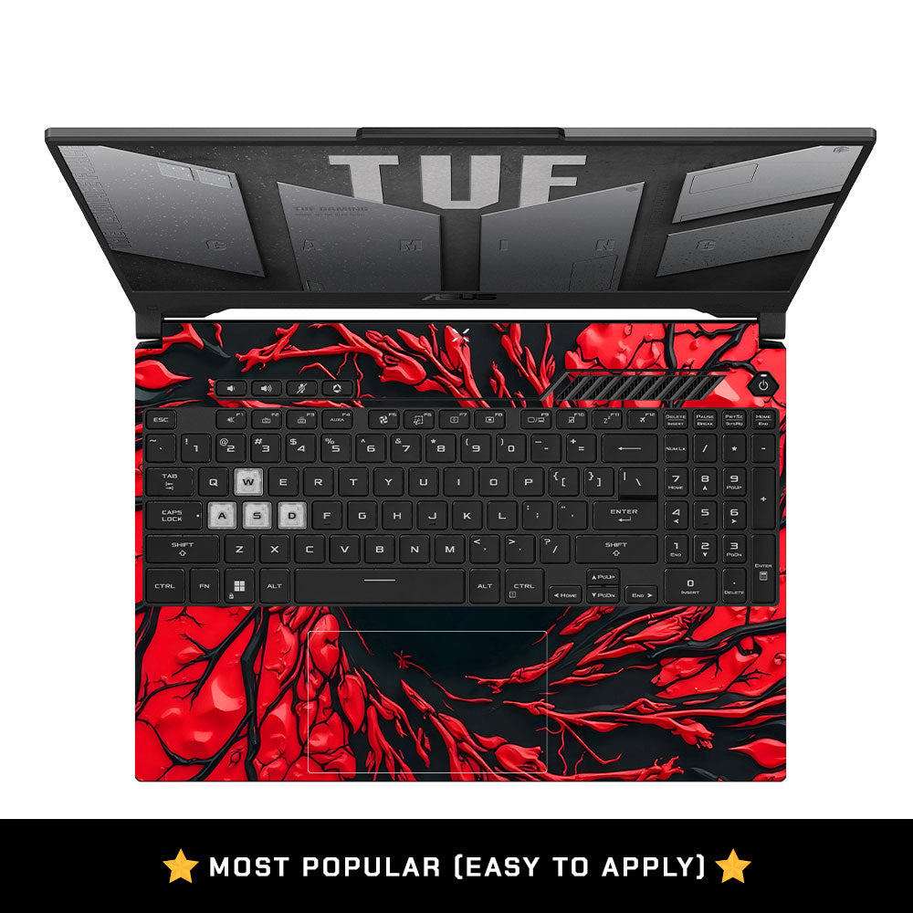 Red Web Hero Asus TUF F15 FX507 & A15 FA507 3D Laptop Skin
