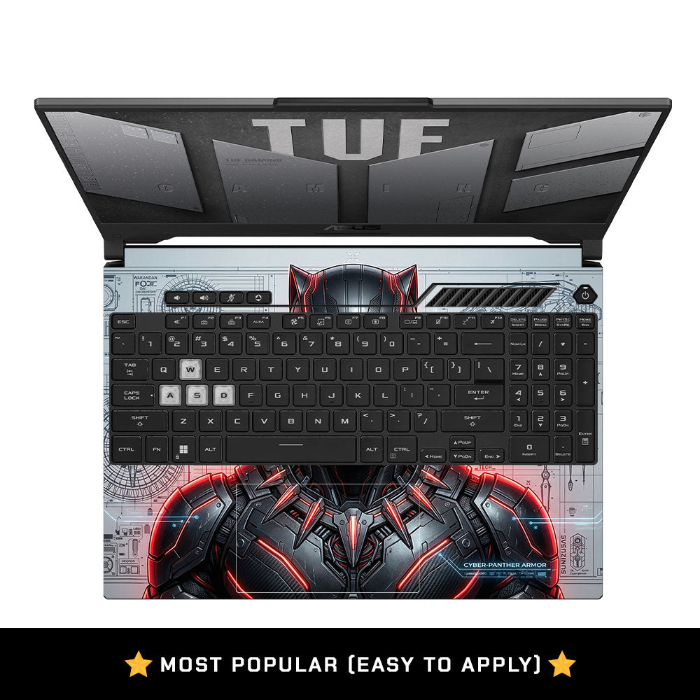 Futuristic Feline Hero Asus TUF F15 FX507 & A15 FA507 3D Laptop Skin