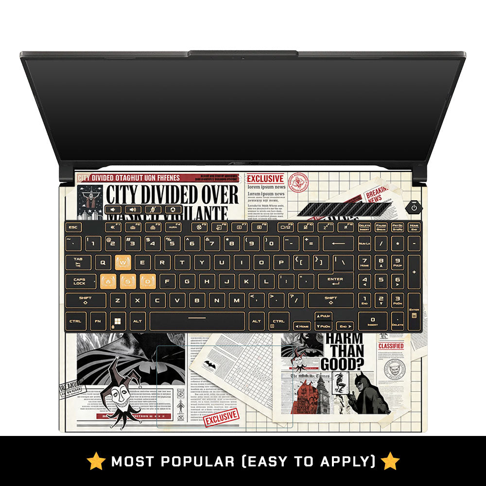Dark City Vigilante Asus TUF Gaming F16 3D Laptop Skin