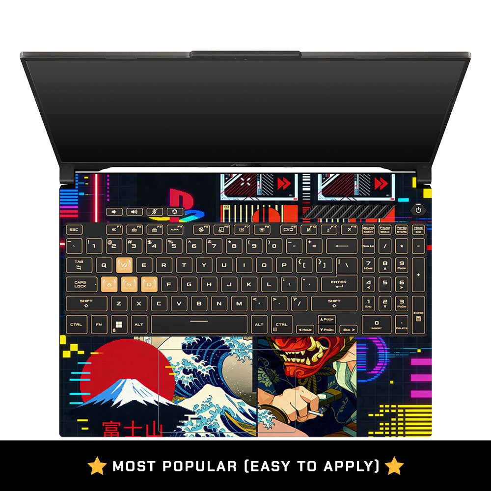 Retro Console Gaming Asus TUF Gaming F16 3D Laptop Skin