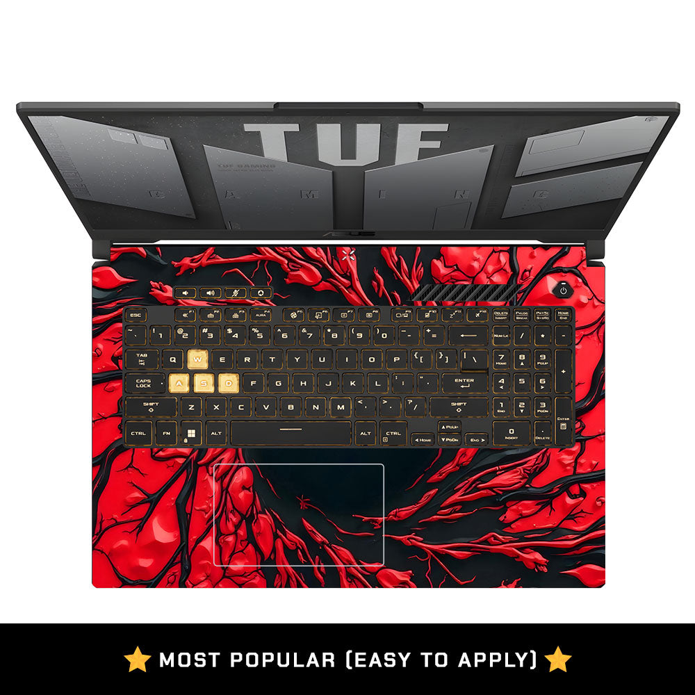 Red Web Hero Asus TUF Gaming F17 FX707Z 3D Laptop Skin