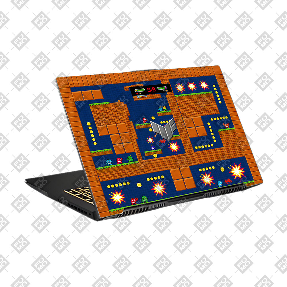 Pixelated Retro Arcade Asus TUF Gaming F17 FX707Z 3D Laptop Skin