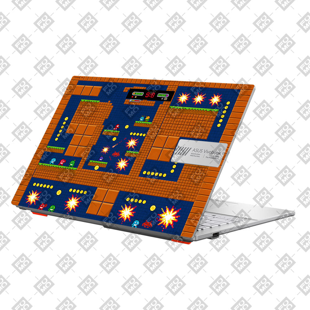 Pixelated Retro Arcade Asus Vivobook Go 15 E1504G 3D Laptop Skin