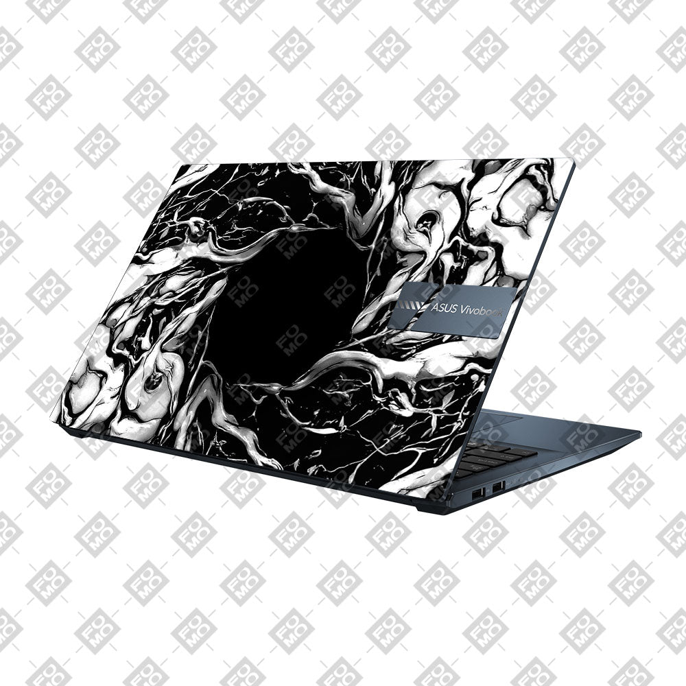 Black Web Hero Asus Vivobook Pro 15 M6500QC & M6500QH 3D Laptop Skin