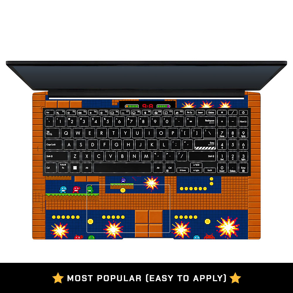 Pixelated Retro Arcade Asus Vivobook Pro 15 M6500QC & M6500QH 3D Laptop Skin