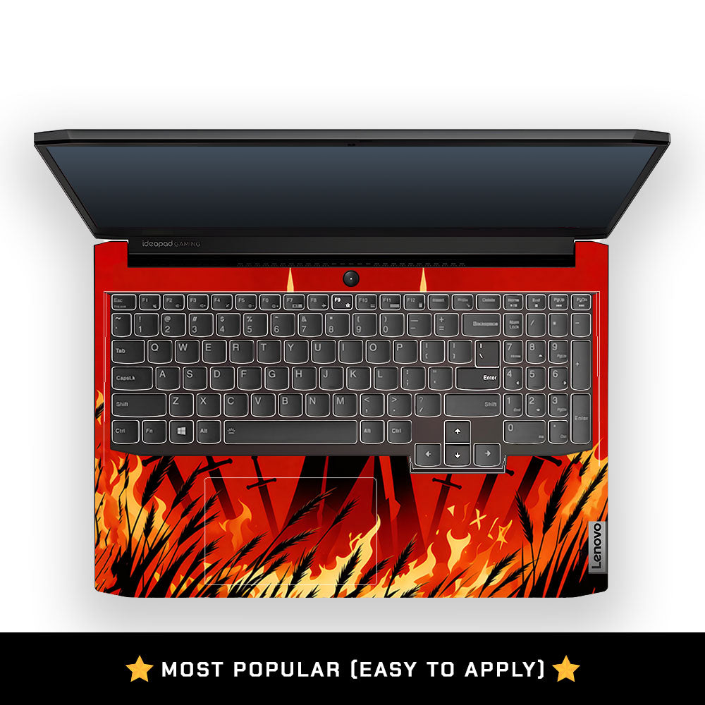 Knight of Flames Lenovo IdeaPad Gaming 3 15ACH6 and 15IHU6 3D Laptop Skin