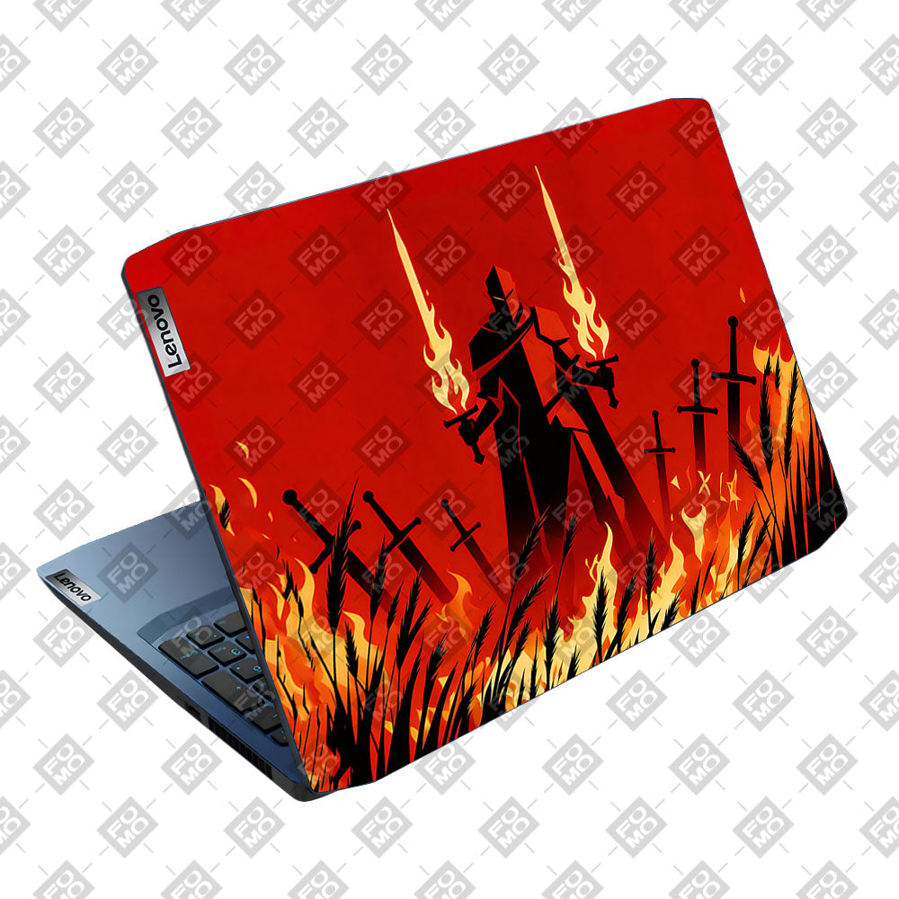 Knight of Flames Lenovo Ideapad Gaming 3 15ARH05 and 15IMH05 3D Laptop Skin
