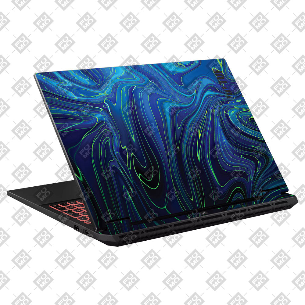 Cobalt Liquid Design Asus TUF Gaming A16 2025 Laptop Skin