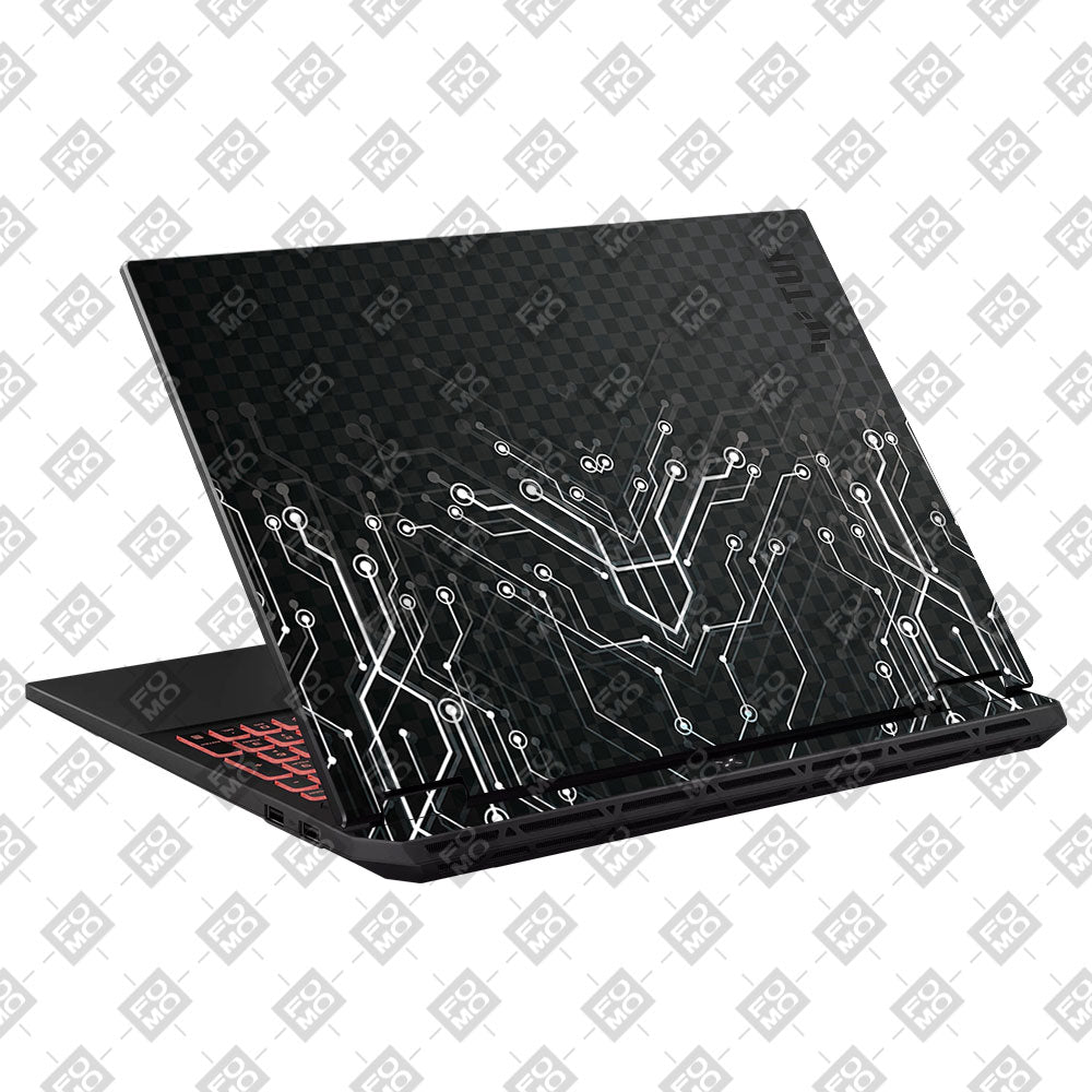 Black Digital Circuit Asus TUF Gaming A16 2025 Laptop Skin