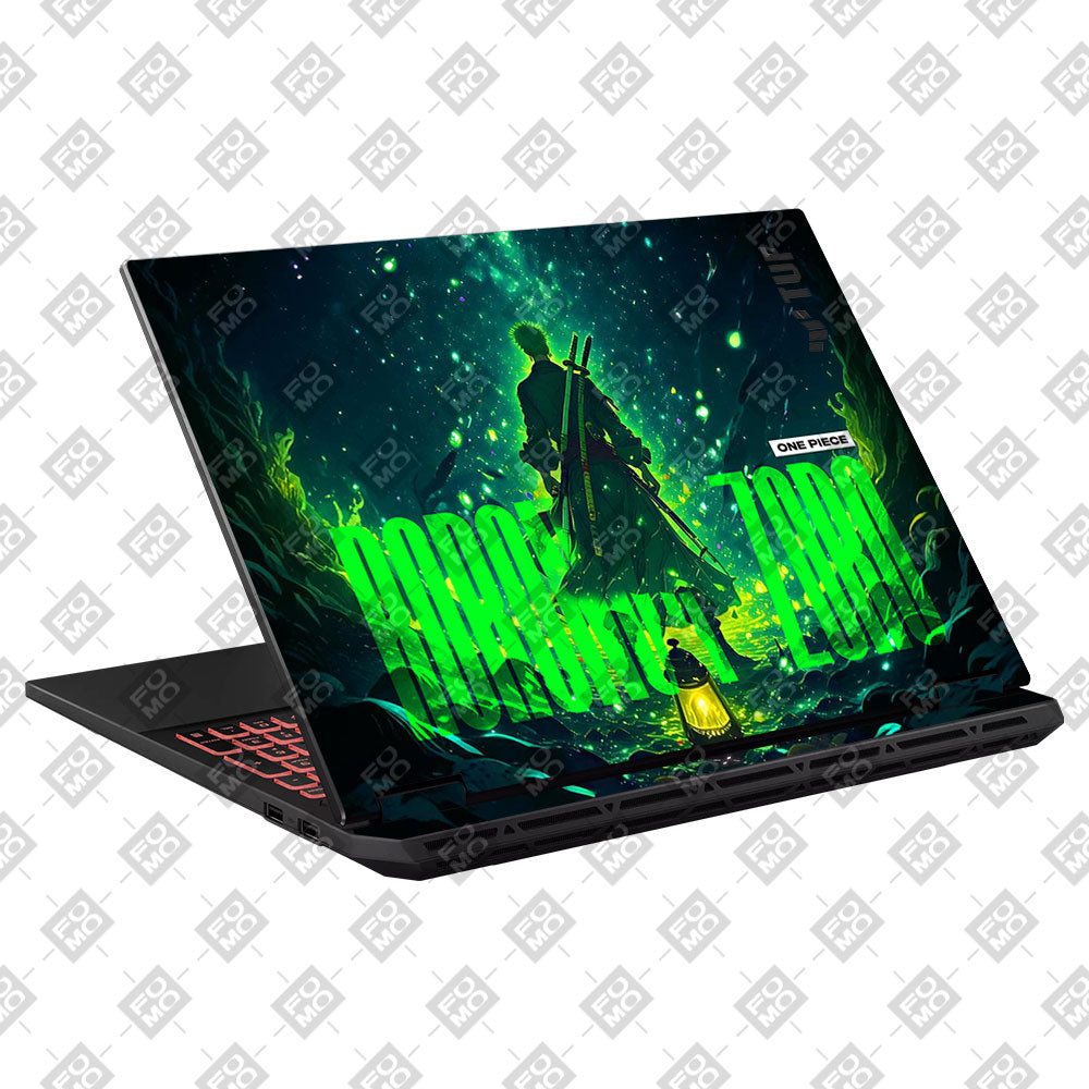 Roronoa Zoro Green Fury Asus TUF Gaming A16 2025 Laptop Skin