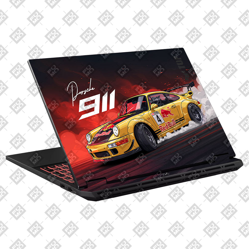 Porsche 911 Red Bull Classic Racer Asus TUF Gaming A16 2025 Laptop Skin