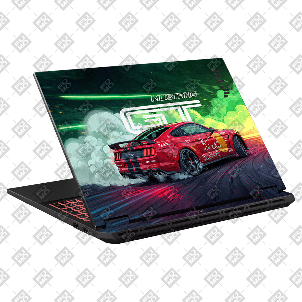 Mustang GT Red Bull Drift Beast Asus TUF Gaming A16 2025 Laptop Skin
