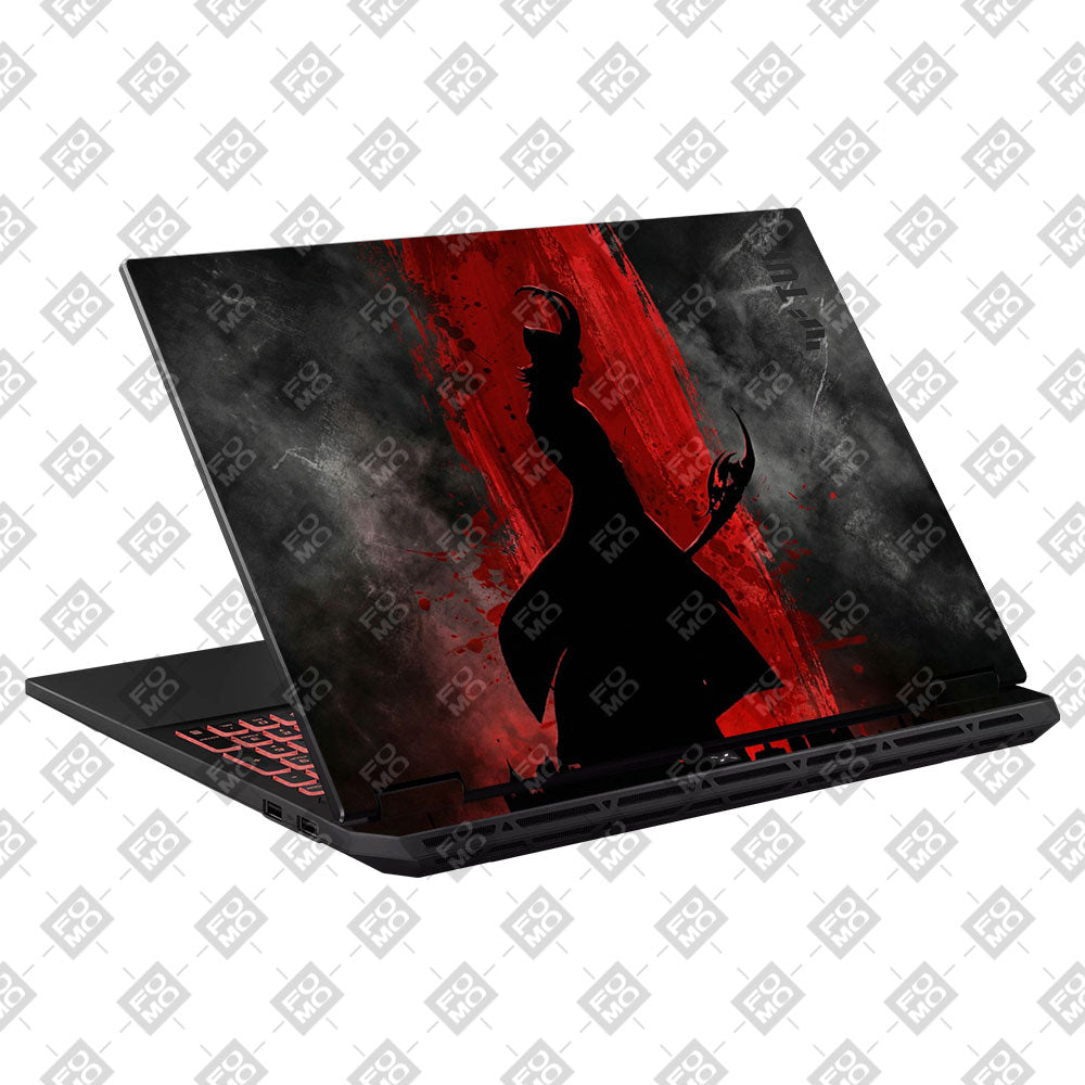Loki Silhouette Red Strike Asus TUF Gaming A16 2025 Laptop Skin