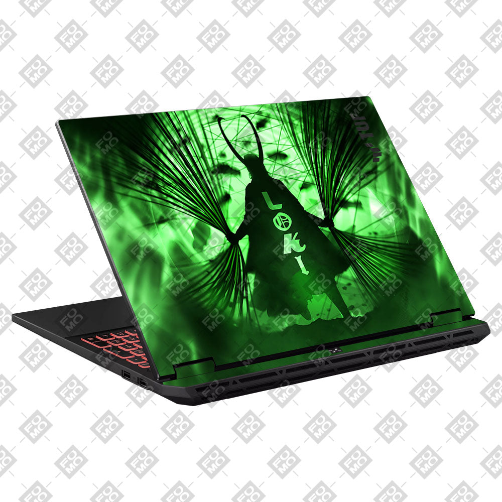 Loki's Green Aura Asus TUF Gaming A16 2025 Laptop Skin