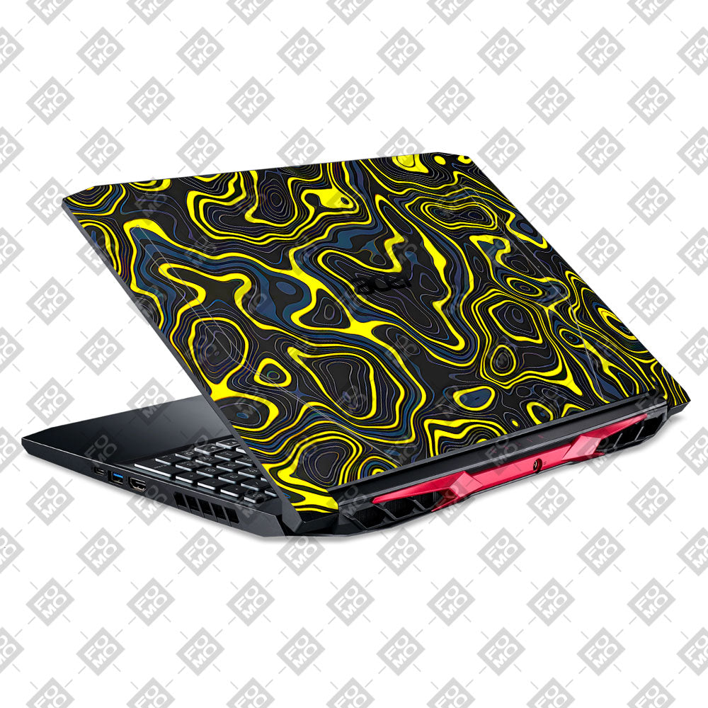 Neon Lava Contours Acer Nitro 5 AN515 44, 56 Laptop Skin