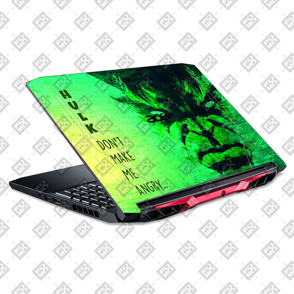 Hulk Don't Make Me Angry Acer Nitro 5 AN515 44, 56 Laptop Skin