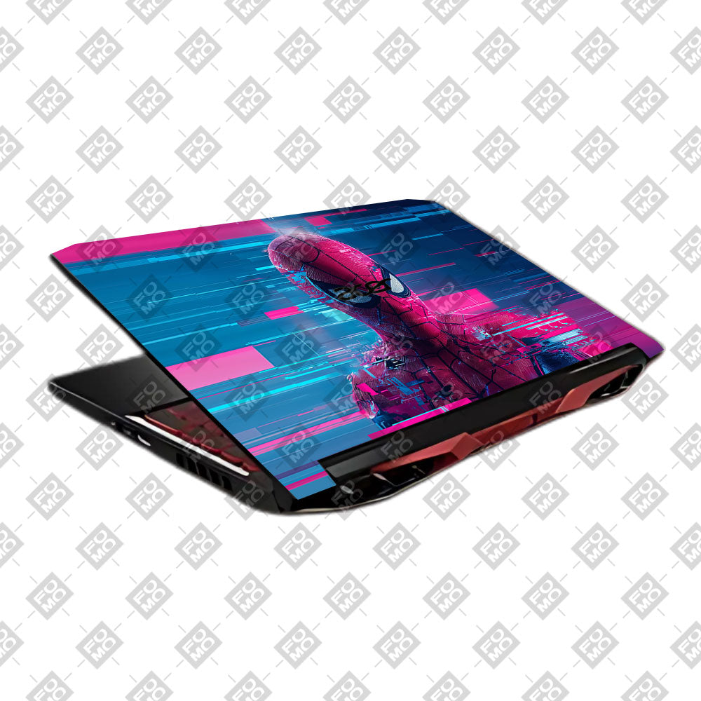 Glitch Spider Neon Web Acer Nitro 5 AN515 45, 55, 57 Laptop Skin