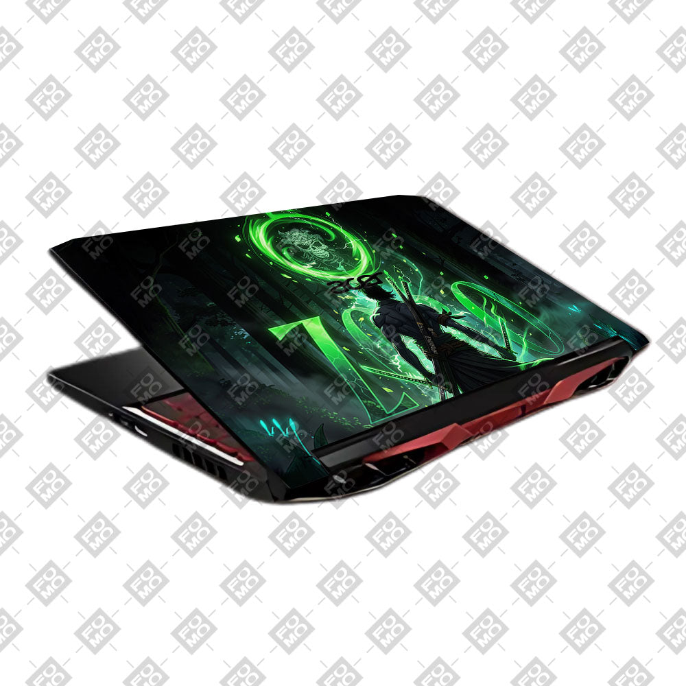 Zoro Green Aura Acer Nitro 5 AN515 45, 55, 57 Laptop Skin