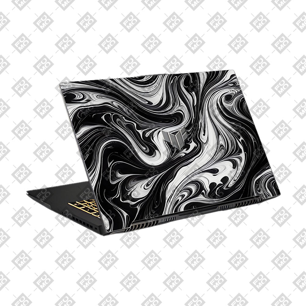 Black and White Marble Asus TUF Gaming F17 FX707Z Laptop Skin