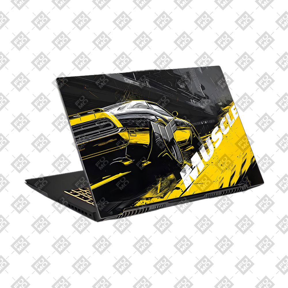 Black Muscle Asus TUF Gaming F17 FX707Z Laptop Skin
