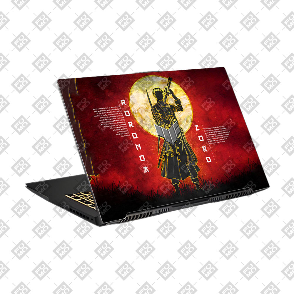 Zoro Under Golden Moon Asus TUF Gaming F17 FX707Z Laptop Skin