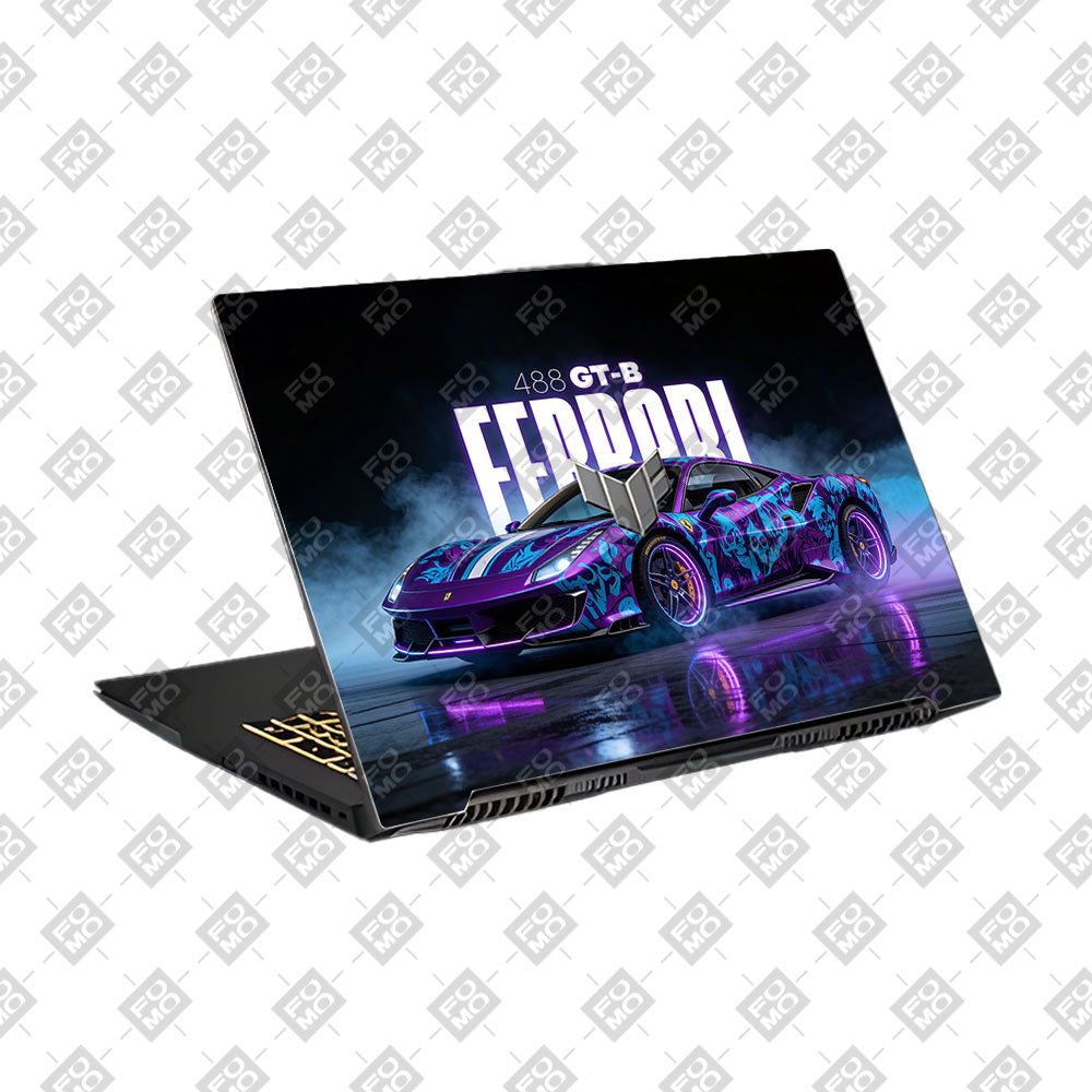 Psycho Drive Ferrari 488 Asus TUF Gaming F17 FX707Z Laptop Skin
