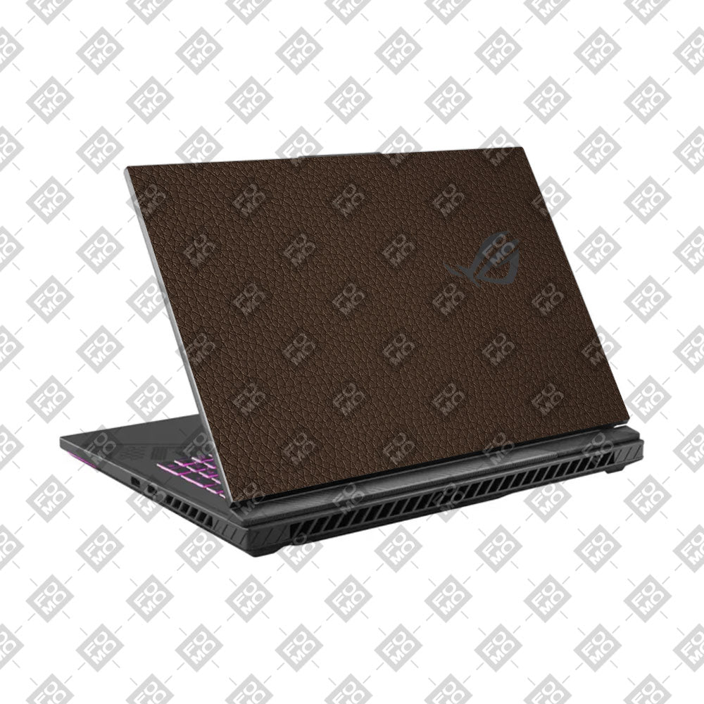 Textured Brown Leather Asus ROG Strix G16 G614 Laptop Skin