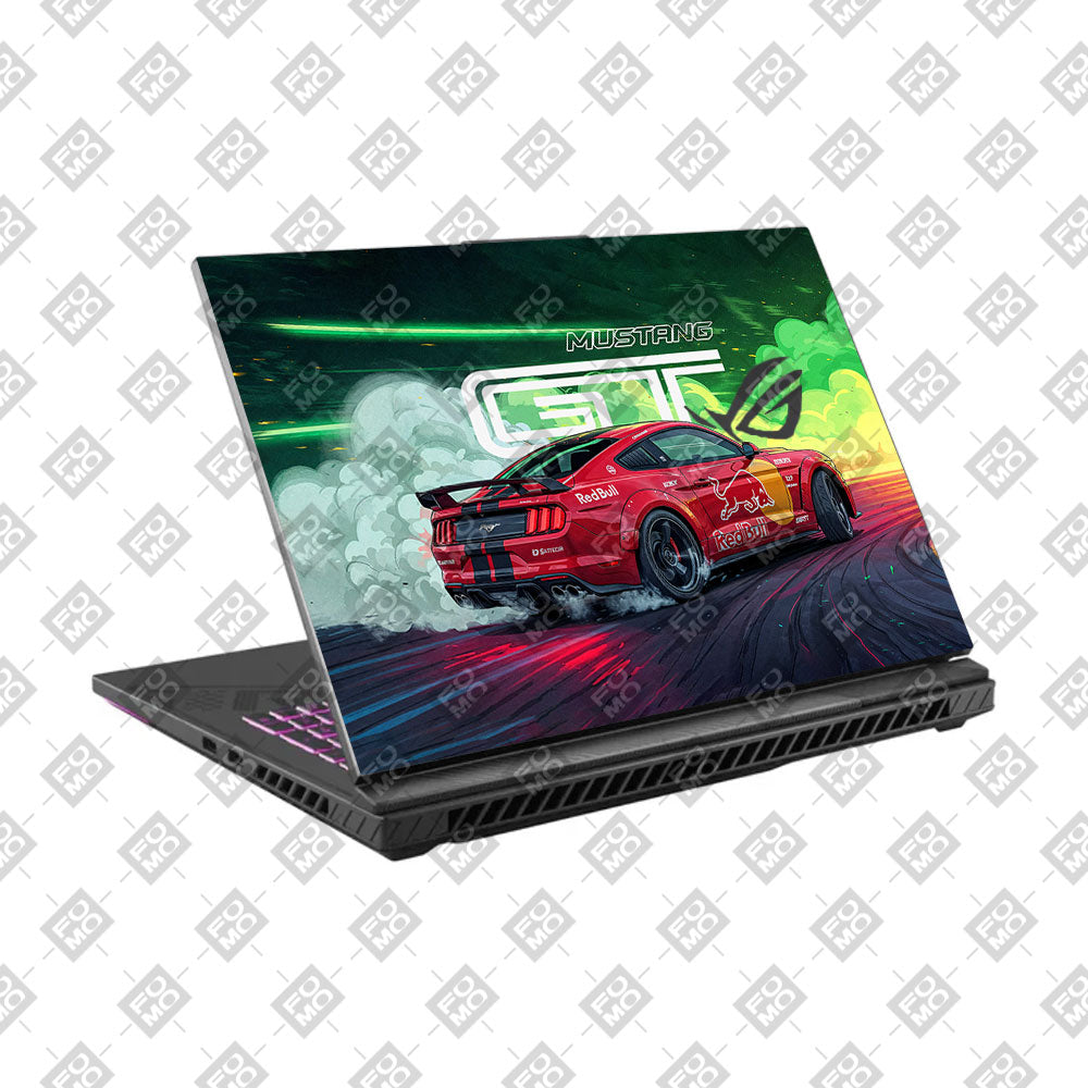 Mustang GT Red Bull Drift Beast Asus ROG Strix G16 G614J Laptop Skin
