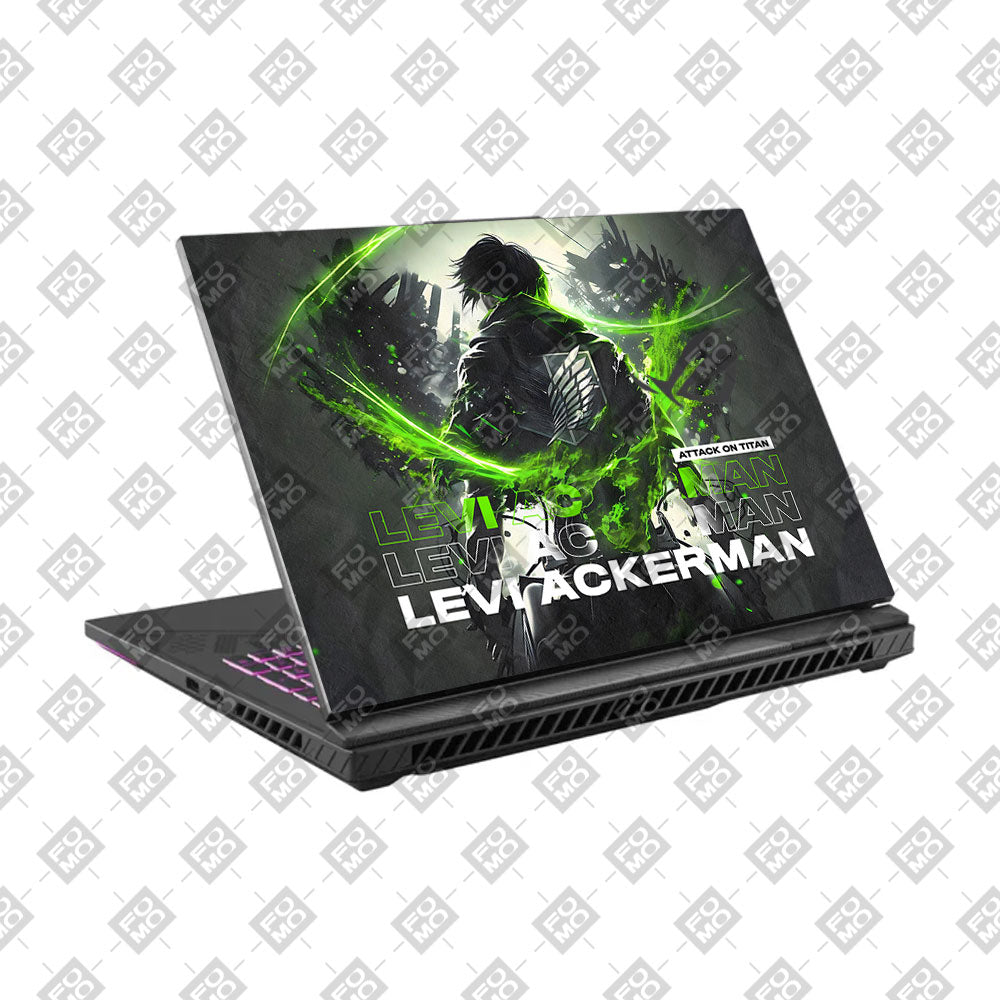 Levi Ackerman Neon Fury Asus ROG Strix G16 G614J Laptop Skin