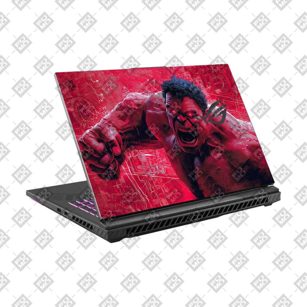 Gamma Rage Red Hulk Asus ROG Strix G16 G614J Laptop Skin