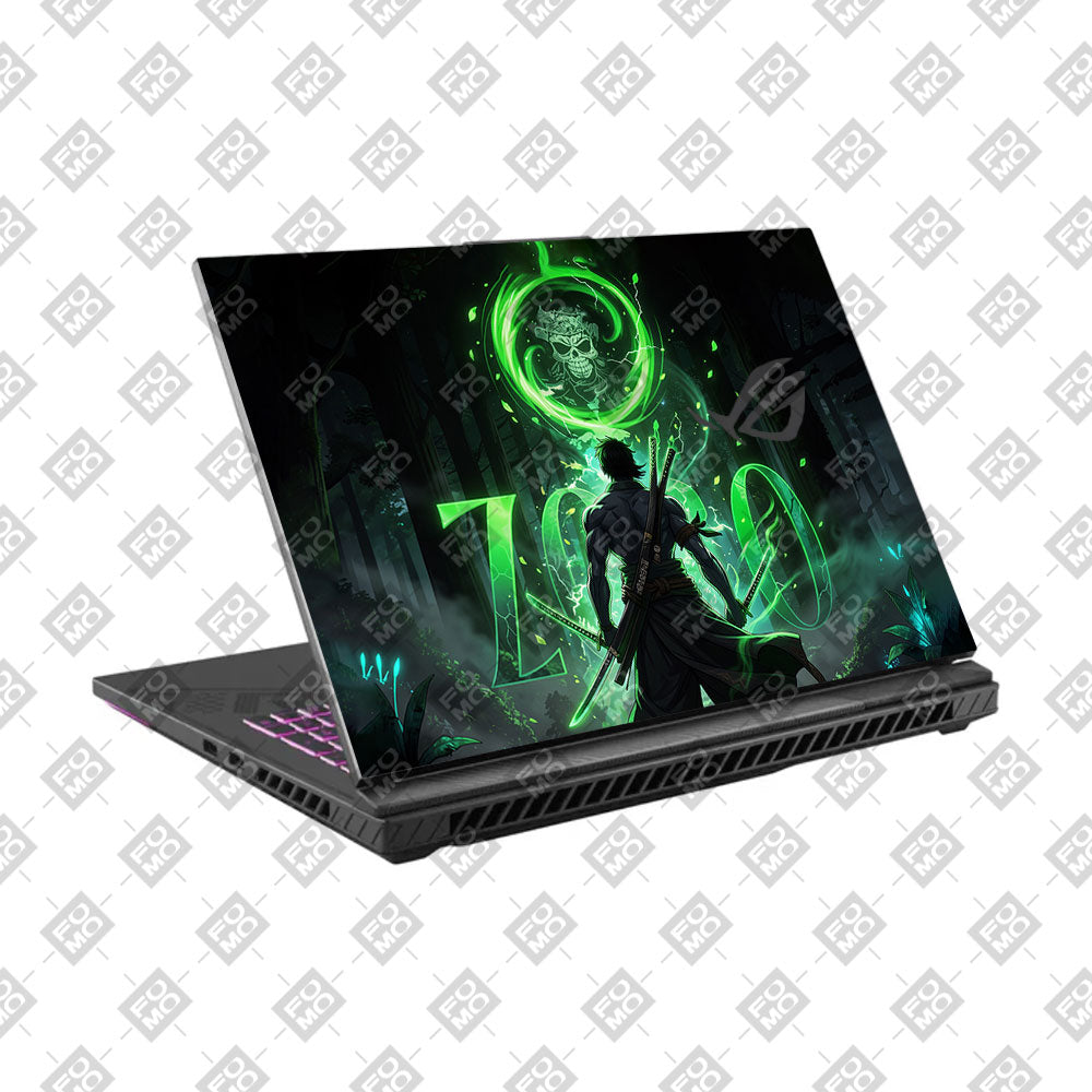 Zoro Green Aura Asus ROG Strix G16 G614J Laptop Skin