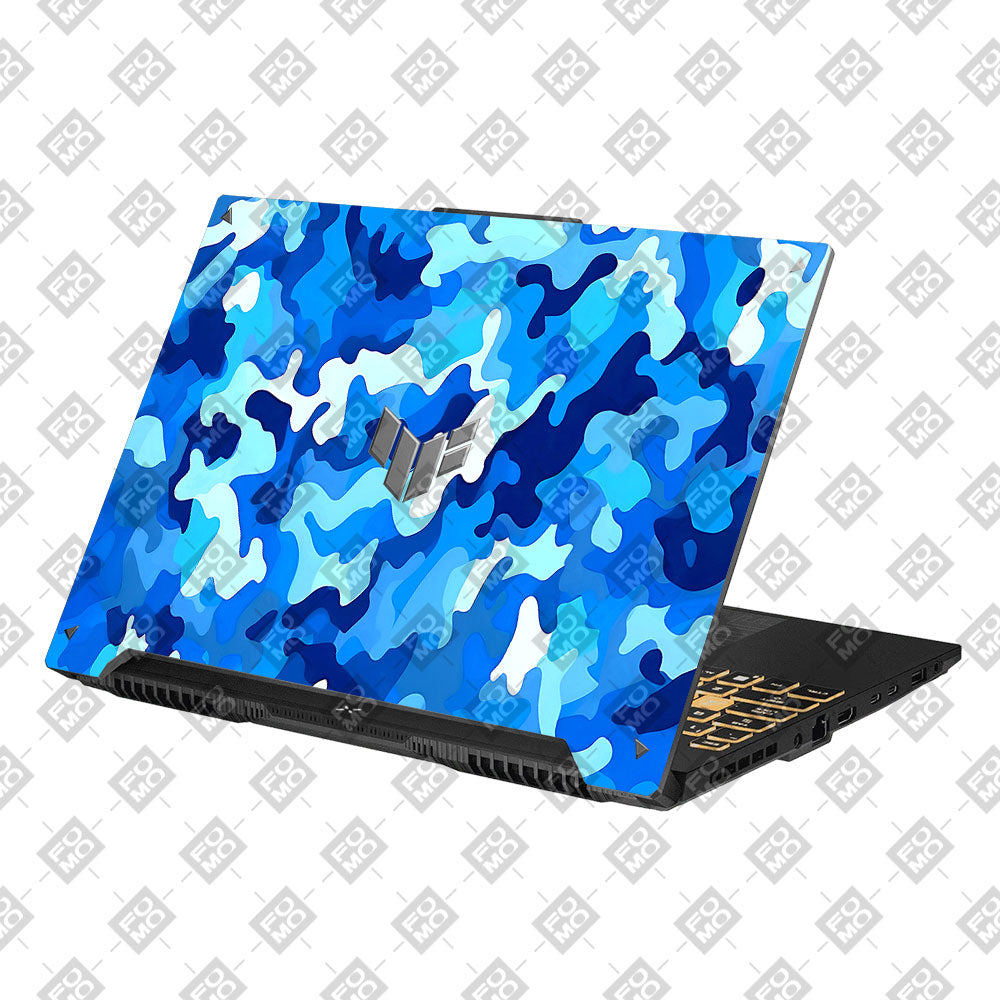 Arctic Blue Camo Pattern Asus Gaming V16 V3607 Laptop Skin