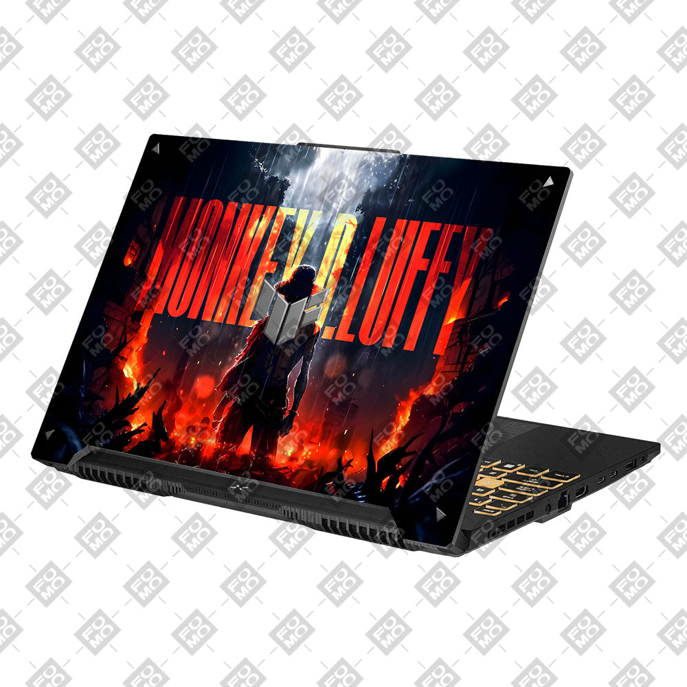 Monkey D. Luffy Blazing Red Asus TUF Gaming F16 and TUF Gaming A16 Laptop Skin