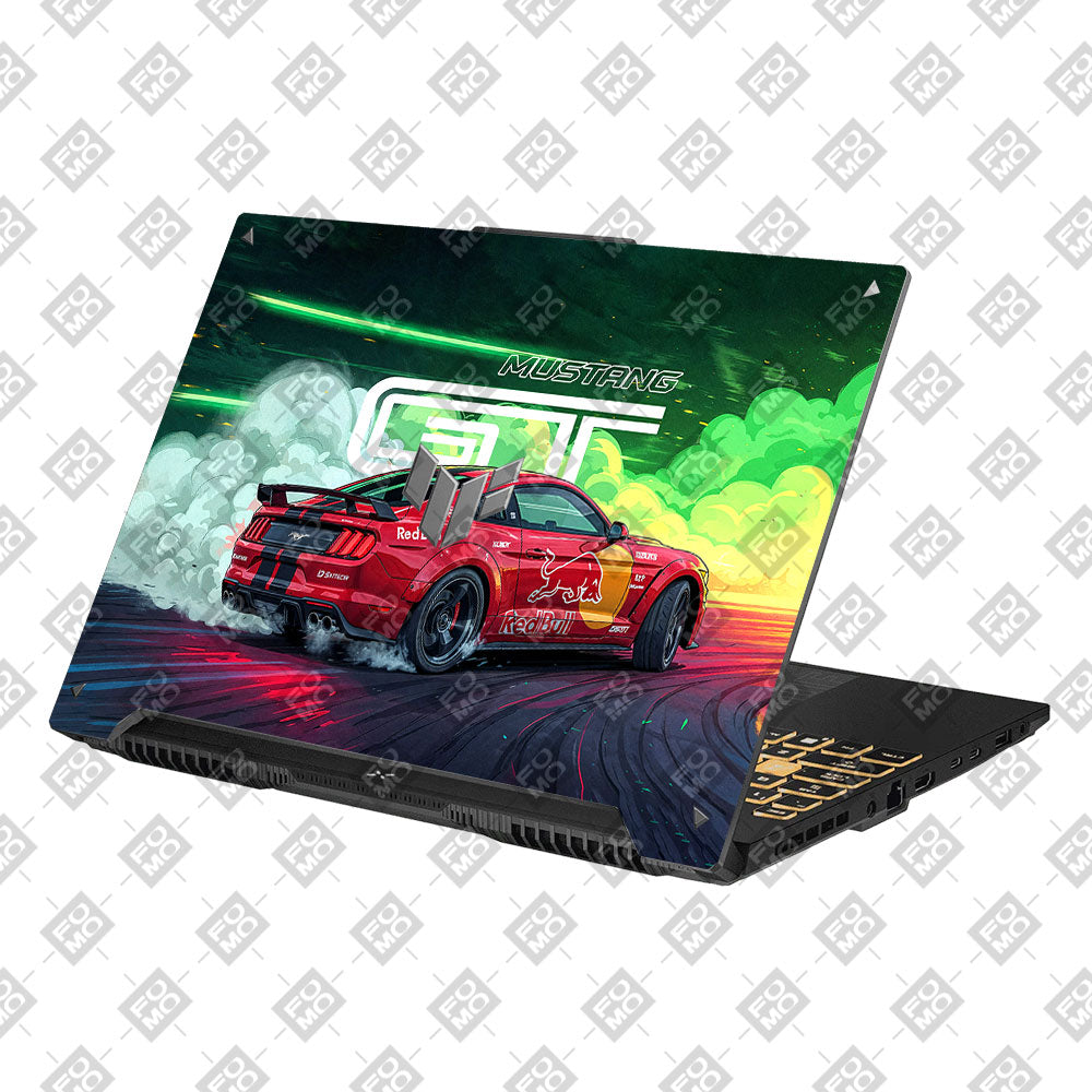 Mustang GT Red Bull Drift Beast Asus TUF Gaming F16 and TUF Gaming A16 Laptop Skin