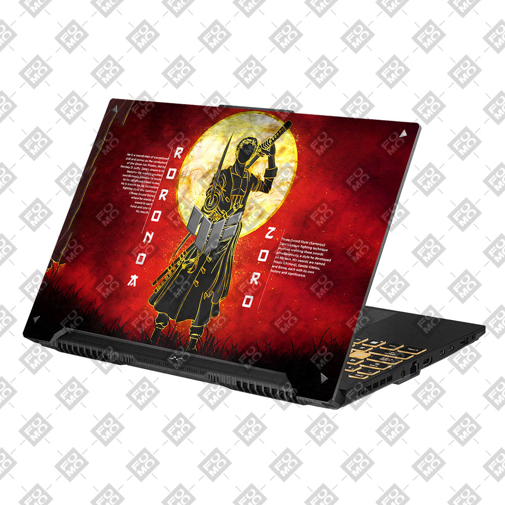 Zoro Under Golden Moon Asus Gaming V16 V3607 Laptop Skin