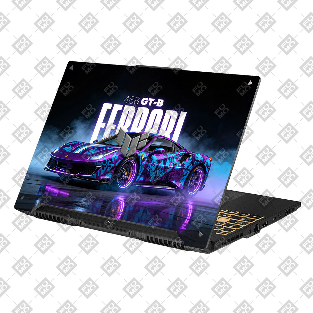 Psycho Drive Ferrari 488 Asus Gaming V16 V3607 Laptop Skin