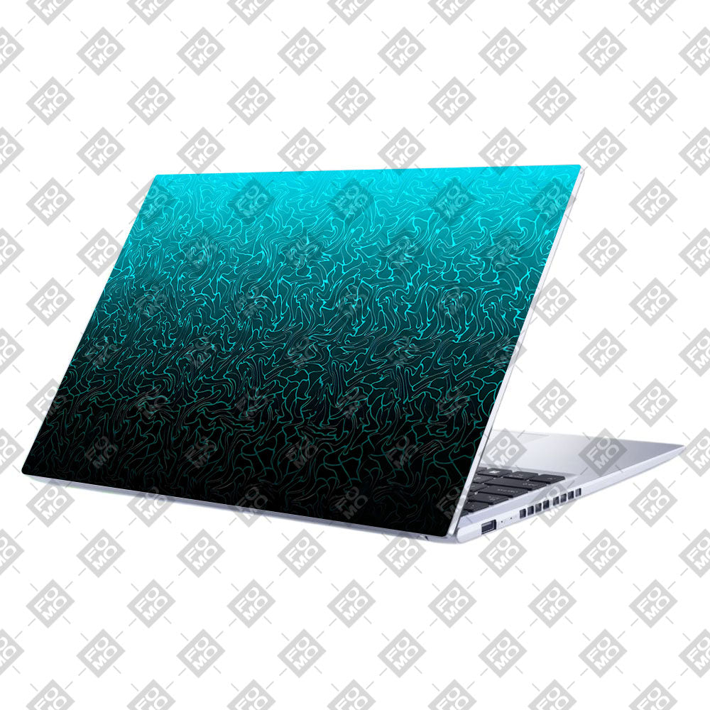 Cyan Blue to Black Asus Vivobook 15 X1502VA Laptop Skin