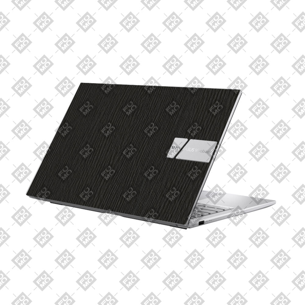 Textured Black Wood Asus VivoBook 15 X1504VA Laptop Skin