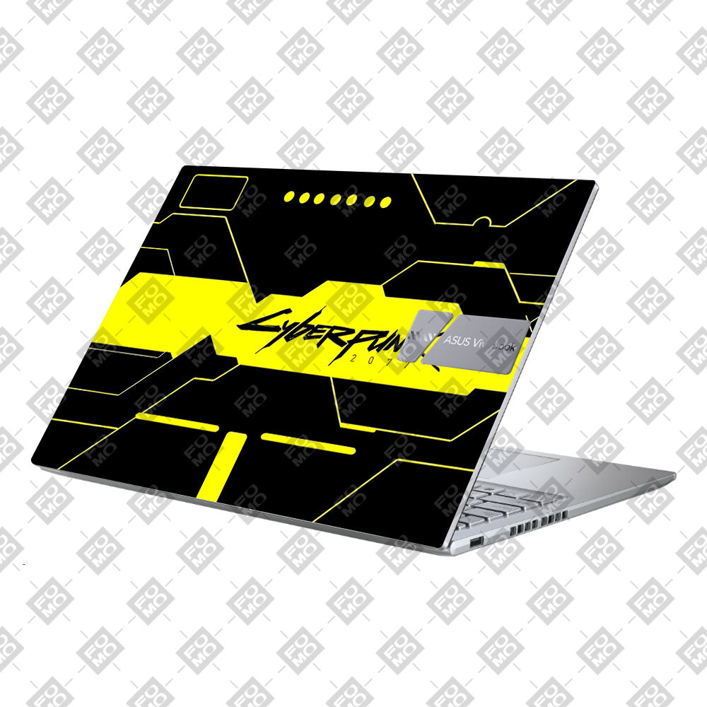 Cyberpunk Yellowline Grid Asus Vivobook 16 X1605V Laptop Skin