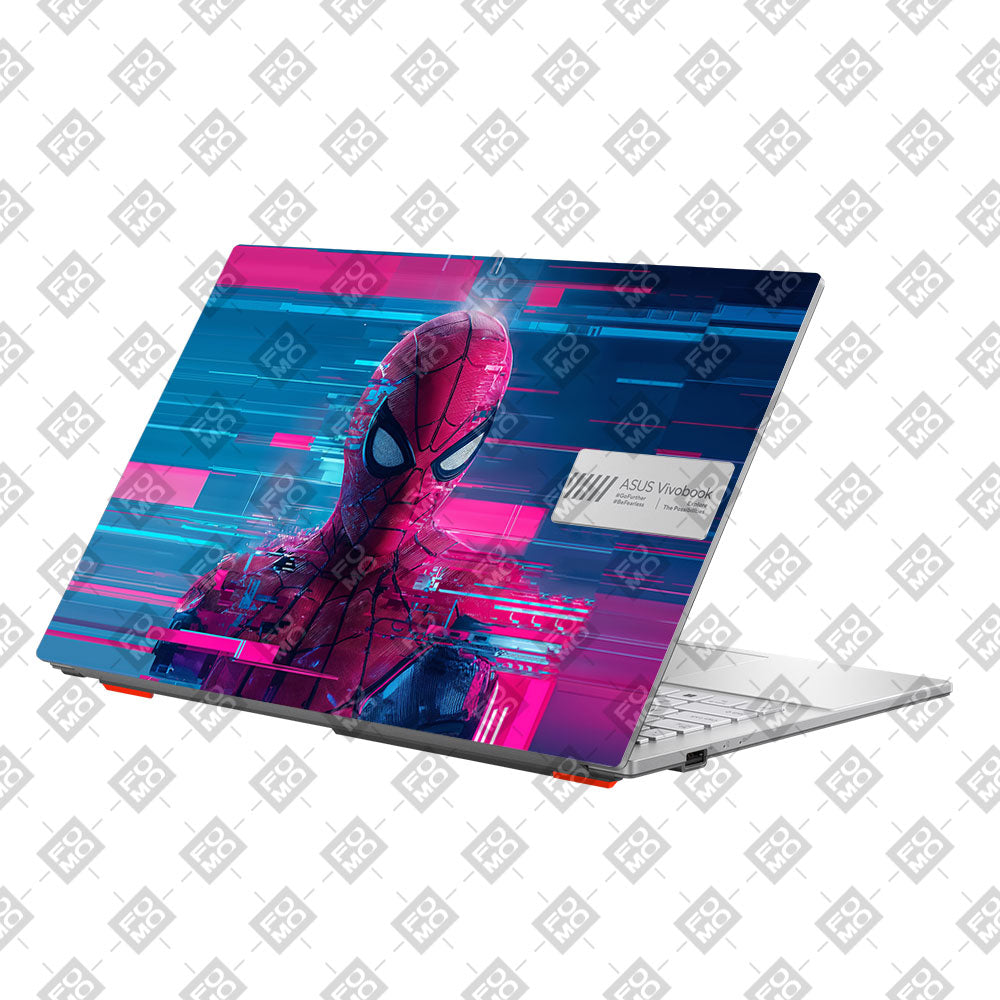 Glitch Spider Neon Web Asus Vivobook Go 15 E1504G Laptop Skin