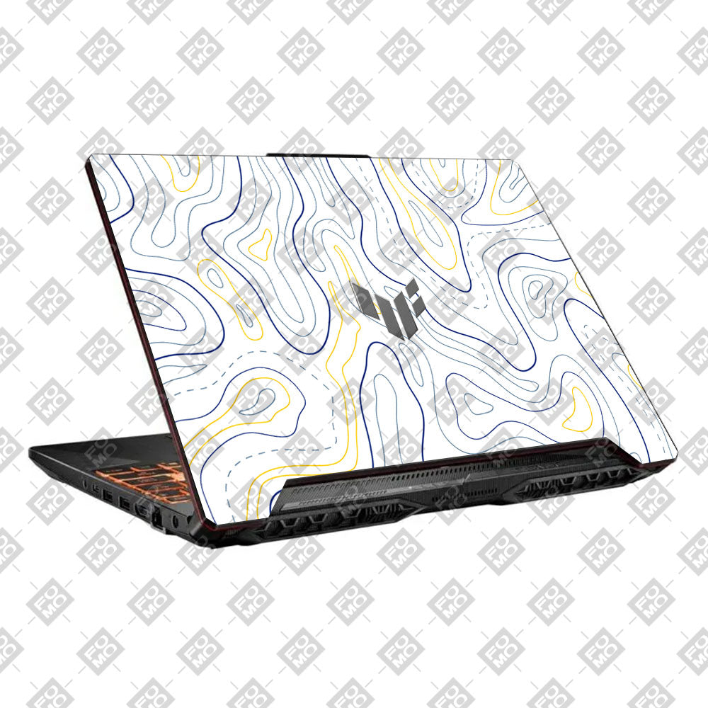 Minimalist Colorful Contours Asus TUF F15 FX506 and A15 FA506 Laptop Skin