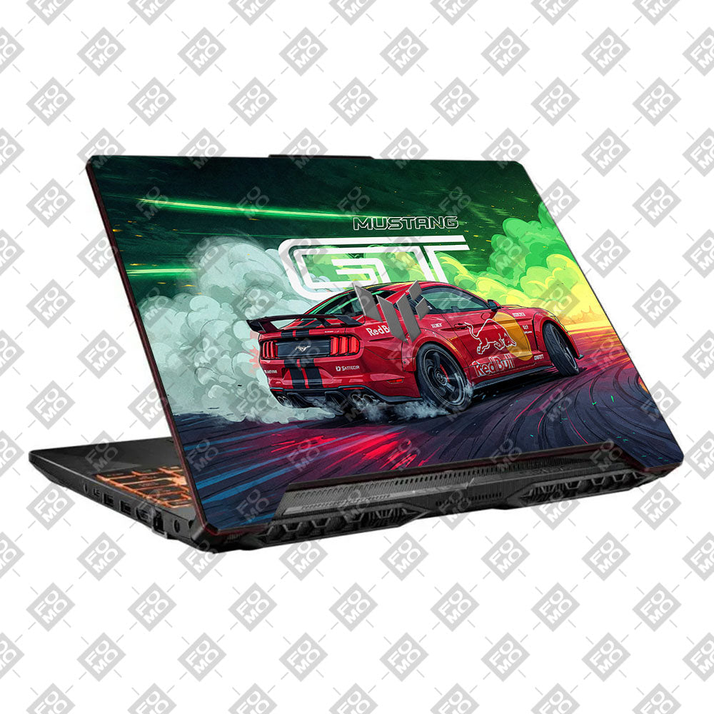 Mustang GT Red Bull Drift Beast Asus TUF F15 FX506 & A15 FA506 Laptop Skin