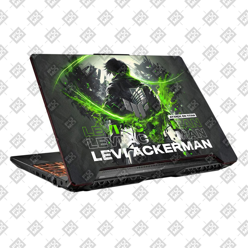Levi Ackerman Neon Fury Asus TUF F15 FX506 & A15 FA506 Laptop Skin
