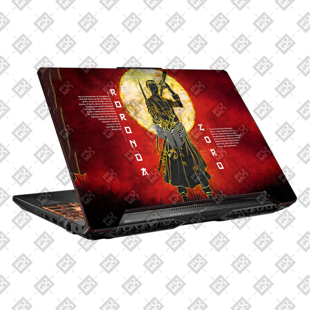 Zoro Under Golden Moon Asus TUF F15 FX506 & A15 FA506 Laptop Skin