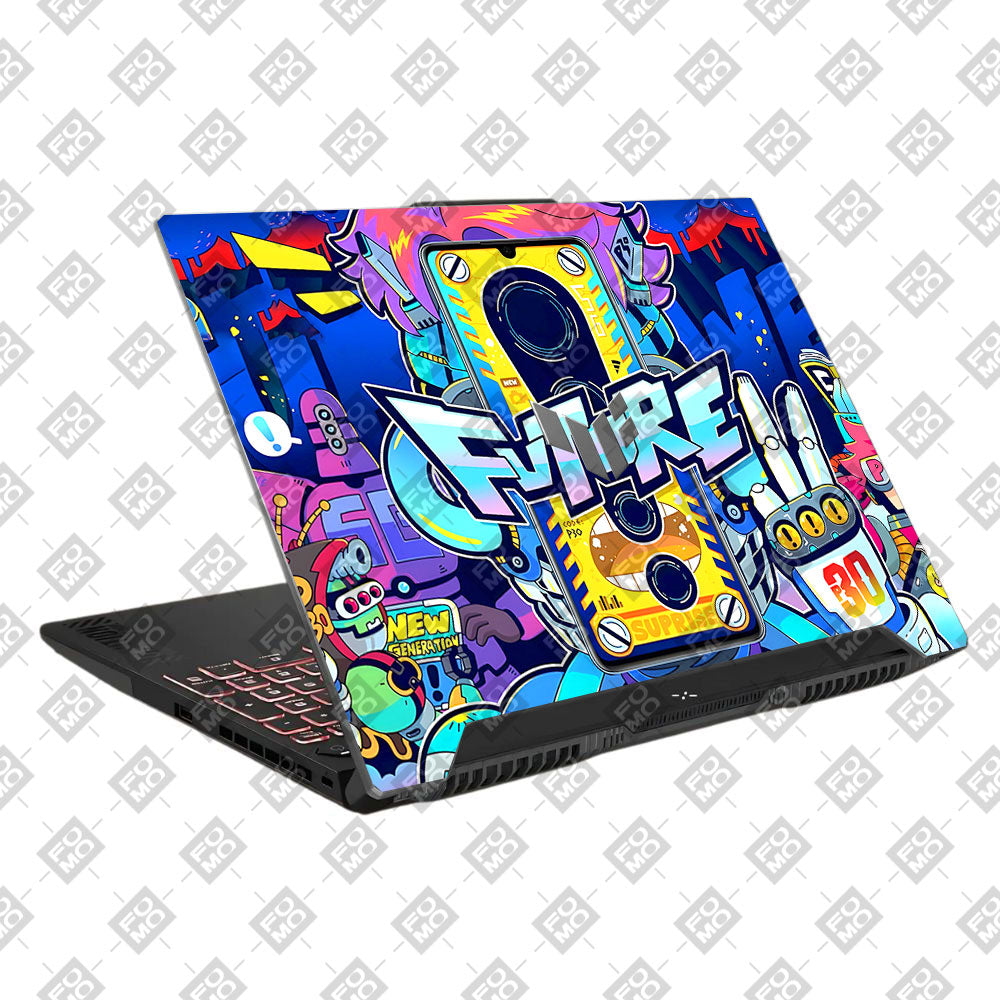 Futuristic Cyberpunk Vision Asus TUF F15 FX507 & A15 FA507 Laptop Skin