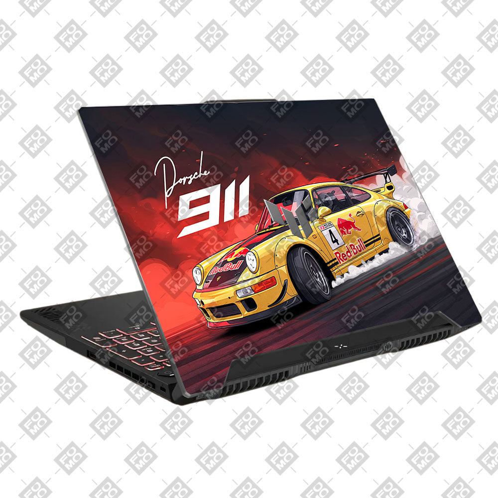 Porsche 911 Red Bull Classic Racer Asus TUF F15 FX507 & A15 FA507 Laptop Skin