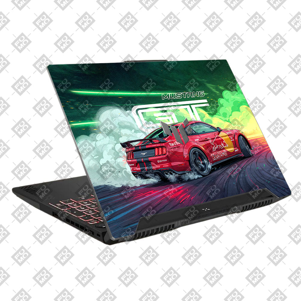 Mustang GT Red Bull Drift Beast Asus TUF F15 FX507 & A15 FA507 Laptop Skin