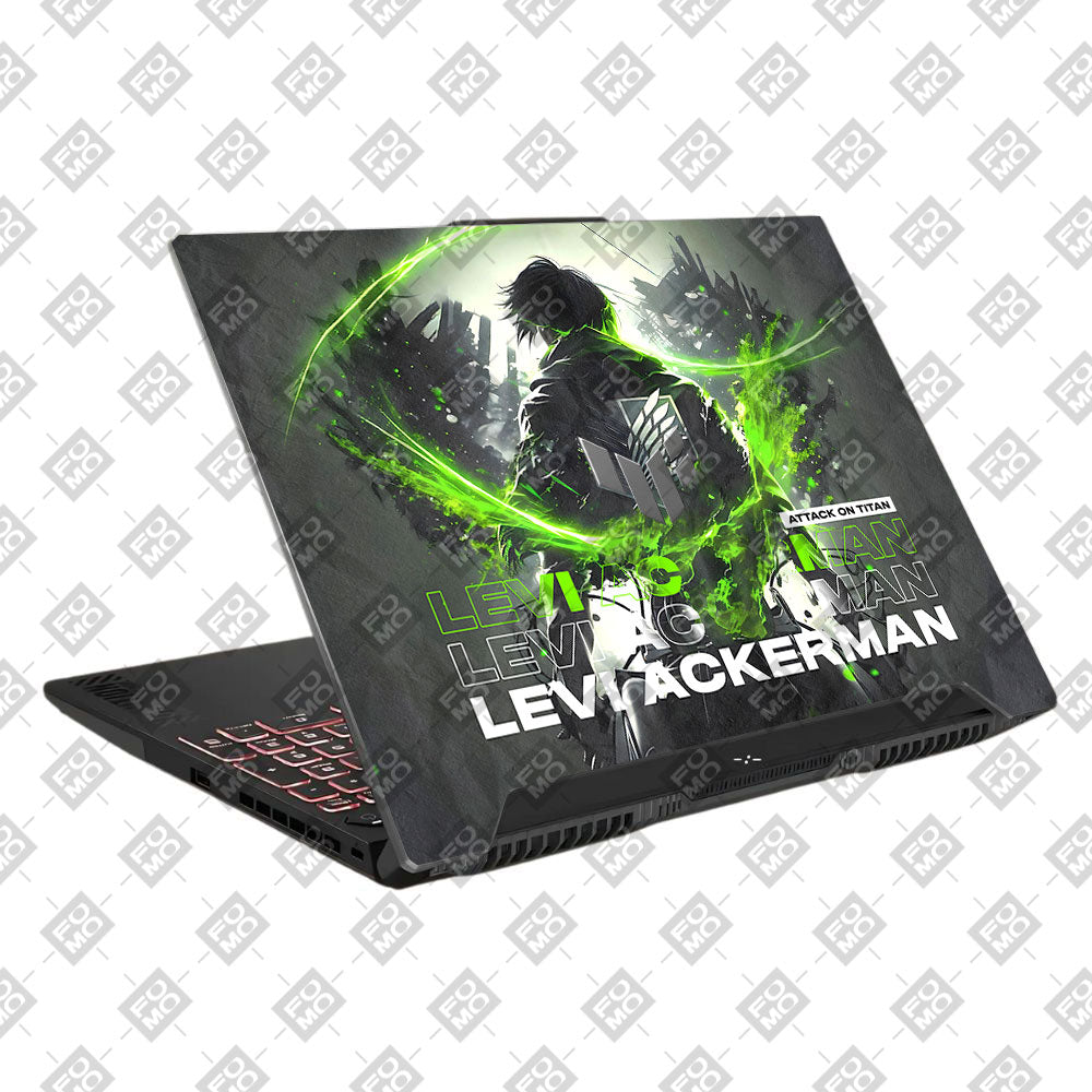 Levi Ackerman Neon Fury Asus TUF F15 FX507 & A15 FA507 Laptop Skin